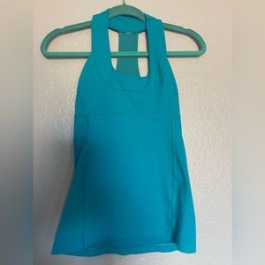 LULULEMON Turquoise Scoop Neck Tank Size 4